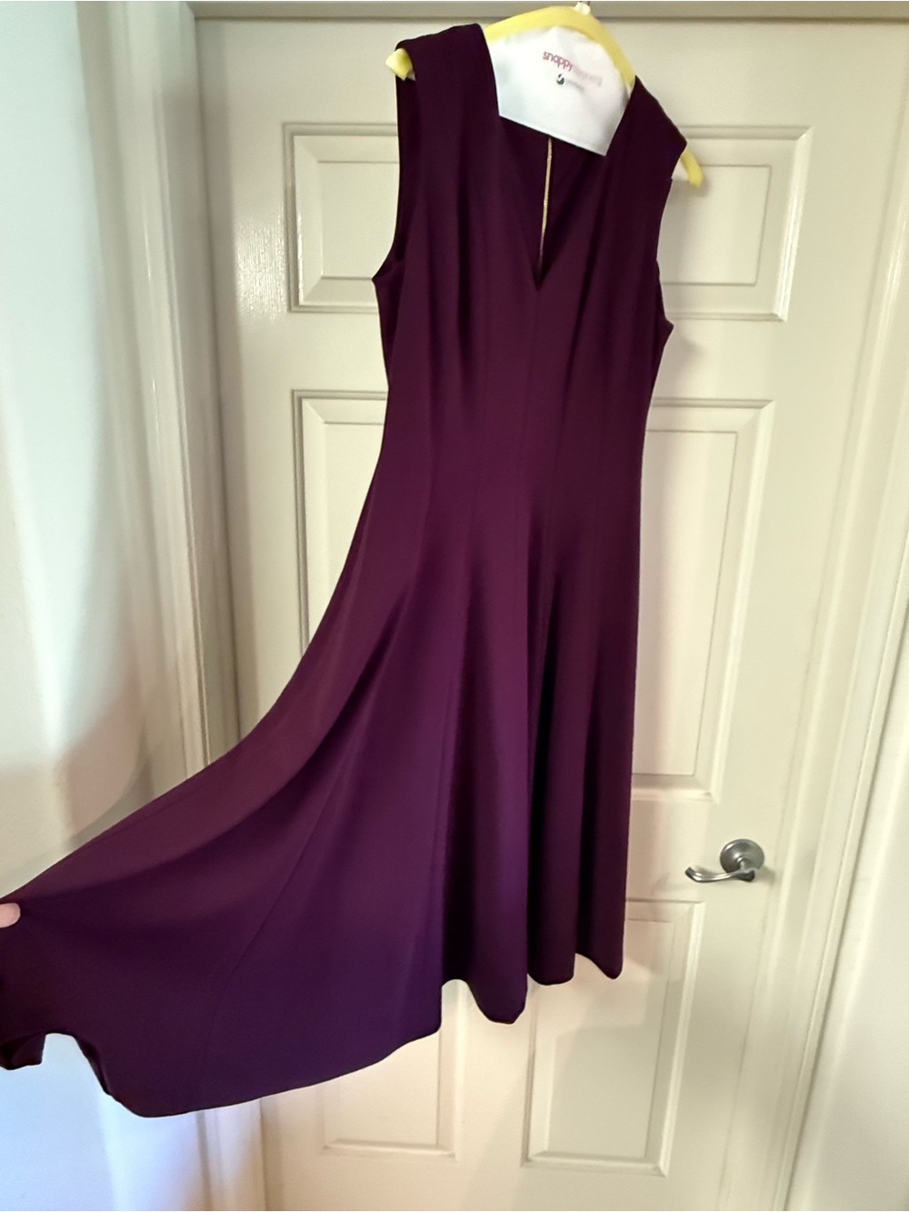 Calvin Klein Sleeveless A-Line Midi Dress 

Color is Aubergine
